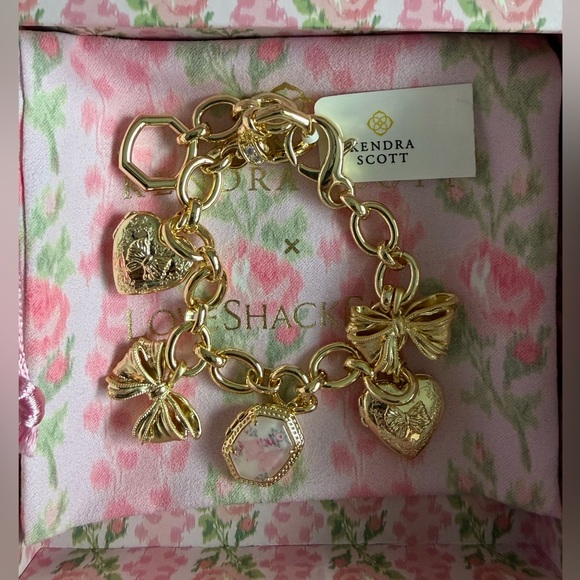 Kendra Scott x LoveShackFancy Bow Charm Bracelet - Picture 1 of 3